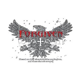 Christian T-shirt Forgiven Eagle and Cross