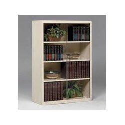 Executive Steel 4 Shelf Bookcase with Glass Doors, 36w x 15d x 52h, Putty (TNN352GLPT)... by Tennsco