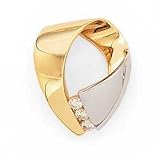 14K Two-tonechann-set Round Diamond Slide D.25ctw Fits 10mm