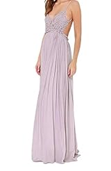 Sexy Chiffon Spaghetti Strap Backless Pleated Maxi Dress 