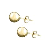 14K Yellow Gold 6 MM Ball Earrings