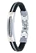 Jewelry : Stainless Steel Black Rubber 18k Circuit Bracelet