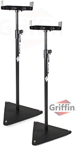 Studio Monitor Speaker Stands Home Audio Theater Surround Sound TV Floor Pair Recording Satellite Griffin