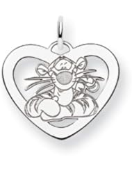 Disneys Tigger Heart Charm in Sterling Silver