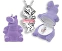 Hippopotamus Crystal Necklace in Purple Hippo Gift Box