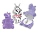 Hippopotamus Crystal Necklace in Purple Hippo Gift Box