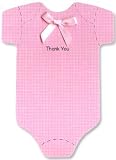 Onesie Thank-you Cards for Baby Girl - Set of 10
