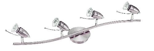 Oriva 12003/4-26 Spotlight, 12 x 65 x 17 cm, 4 x GU10, Satin Preisvergleich