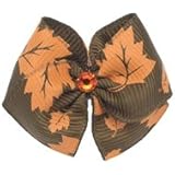 Puppy Kisses "Autumn" Dog Hair Bow - Metal barrette closure, Made with SWAROVSKI ELEMENTS