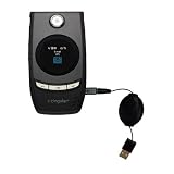 Retractable USB Cable for the Cingular 3125 with Power Hot Sync and Charge capabilities - Gomadic Brand w/ TipExchange Technology