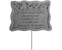 KayBerry Cast Stone Garden Stake If I Had a Single Flower 02301