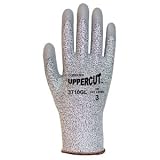Salt and Pepper High Performance Cut Resistant Glove with Polyurethane Palm Coating - Large - 1 Pair