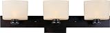 Maxim Lighting 9003DWOI Essence 3-Light ADA Compliant Bath Vanity, Oil Rubbed Bronze Finish with Dusty White Glass