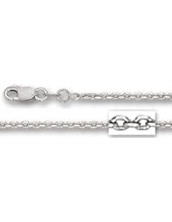 14K White Gold Cable Link Chain ( Width 1.9 mm)