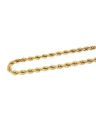 10K Yellow Gold Hollow Rope Twist Diamond Cut Chain Necklace 26" 12.9 Grams 5.3MM