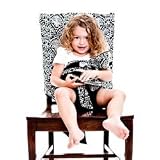 Tie Chair Travel High Chair-Color: Black Damask