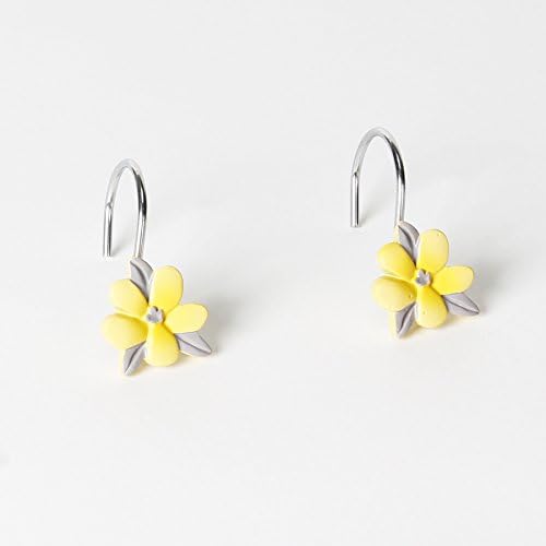 Spring Garden Bath Collection - Set of 12 Resin Matching Shower Curtain Hook Set by Trendy Linens