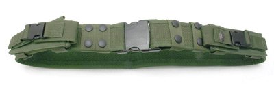 Leapers Heavy Duty Elite Law Enforcement Pistol Belt with Dual Mag Pouches - Green