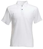 Fruit of the Loom lightweight polo shirt White XL