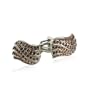 Smoked Topaz Crystal Wave Cufflinks with Platinum Overlay
