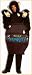Std Size Adult (Up to 42 Men) Barrel of Monkeys Funny Costume 2 Monkey Puppets Included! (shoes, pan