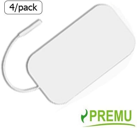 12 Electrode Pads 2" x 4", WHITE FOAM, Re-Usable, Premium MULTY STICK Gel