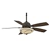 Fanimation Fans HF7240BZ Hubbardton Large Fan (52'' and Larger) Ceiling Fan - Bronze / Coffee / Stone Coffee