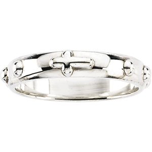 10K Yellow Gold Rosary Ring - Size 7