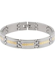 Stainless Steel Link Bracelet by US Gems