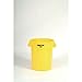 Rubbermaid Commercial Products BRUTE Heavy-Duty Round Trash/Garbage Can, 20-Gallon, Yellow, Outdoor Waste Container for Landscapers/Construction/Restaurants/Back of House/Offices/Warehouses