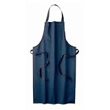 Bib Apron (Navy Blue) Polycotton. Size: 28 x 38