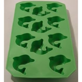 Ice cube Tray Dolphins 18x10cm 100%silicone  Guaranteed quality