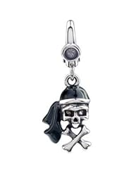 Sterling Silver Pirate Skull Charm 14.00X10.00 mm Pirate Skull Charm