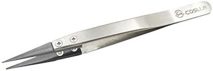 Coslla Ceramic Tweezers With Black Pointed Tip-High Temperature Resistance-Non Conductive For vape coil building
