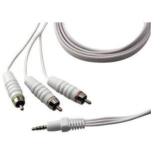 GE 97592 Multimedia Audio/Video Coaxial Cable for iPod Video (White)