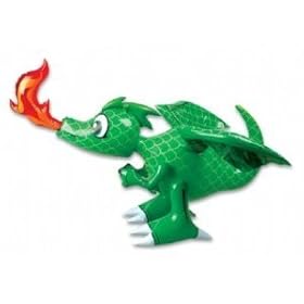  Inflatable 30-Inch Dragon - Colors may vary (Red or Green)