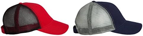 Duke Washed Trucker Cap, 1 Navy/Gray &amp; 1 Red/Black, Adjustable