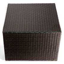 Frontgate - Metropolitan Side Table - Modern Bronze - Outdoor Patio Furniture