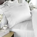 1200-Thread-Count Egyptian Cotton 4PC 1200TC Bed Sheet Set, King, White Solid 1200 TC