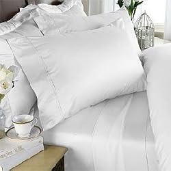 600 Thread Count Egyptian Cotton 600TC Down Comforter & Duvet Set, California King, White Solid 600 TC