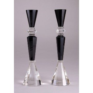 Best Cheap Essex Black Pair of Candlesticks - 12 inches by Shannon