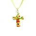 Handmade Murano Glass Pendant - Cross Multicolor 2