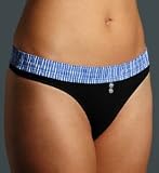 Foxers Black B String with Foxer Blue Stripes Foxers Black B String with Foxer Blue Stripes