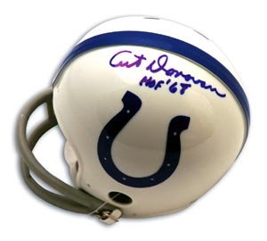 Art Donovan Signed Baltimore Colts TB Mini Helmet - HOF 68