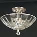 Dale Tiffany GH60720 Artimus Semi-Flush Mount Light, Brushed Nickel and Crystal Shade