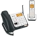 AT&T DECT 6.0 Black/Silver Digital Corded/Cordless Answering System (CL84109)