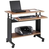 New-Safco 1926MO – 35 Wide Adjustable Height Workstation, 22d x 34h, Oak – SAF1926MO