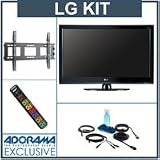 LG 42LH40 42 Full High Definition LCD TV with Advanced Accessory Kit (2 HDMI Cables, 1 RGB Cable, 1 Audio Cable, Plasma / LCD Clean Kit, Monster 6 Outlet Surge Protection. TV Wall and Ceiling Mount)