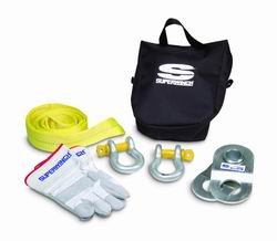 Accessory Kit Incl. 20000 lb. Pulley Block Nylon Sling 2 Bow Shackles Nylon Carry Bag Leather Gloves