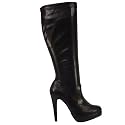 Womens Tall Knee High Black Platform Boots